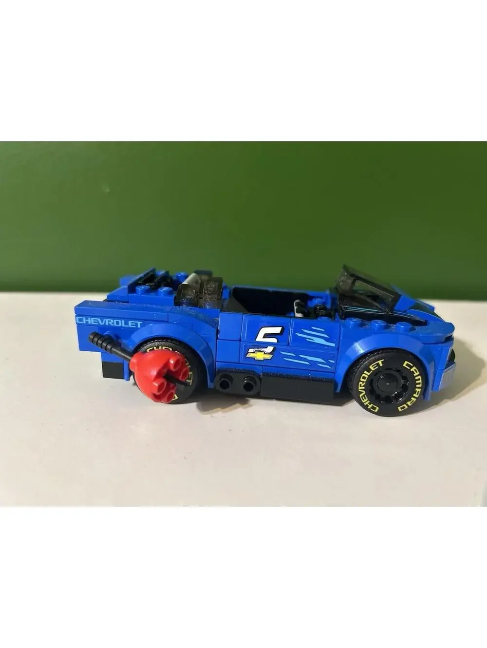 LEGO Speed Champions Chevrolet Camaro ZL1 Race Car 75891 Built Blue #5 NASCAR